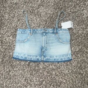 Light Blue Denim Top. NWT